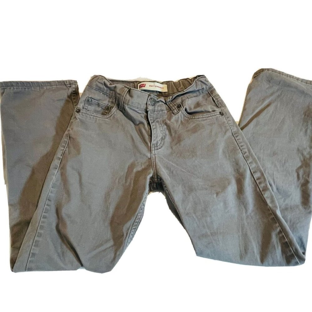 LEVI'S 514 Straight Leg Gray Denim Jeans Boy's Size 10 Reg W25 x L25 - Picture 8 of 11
